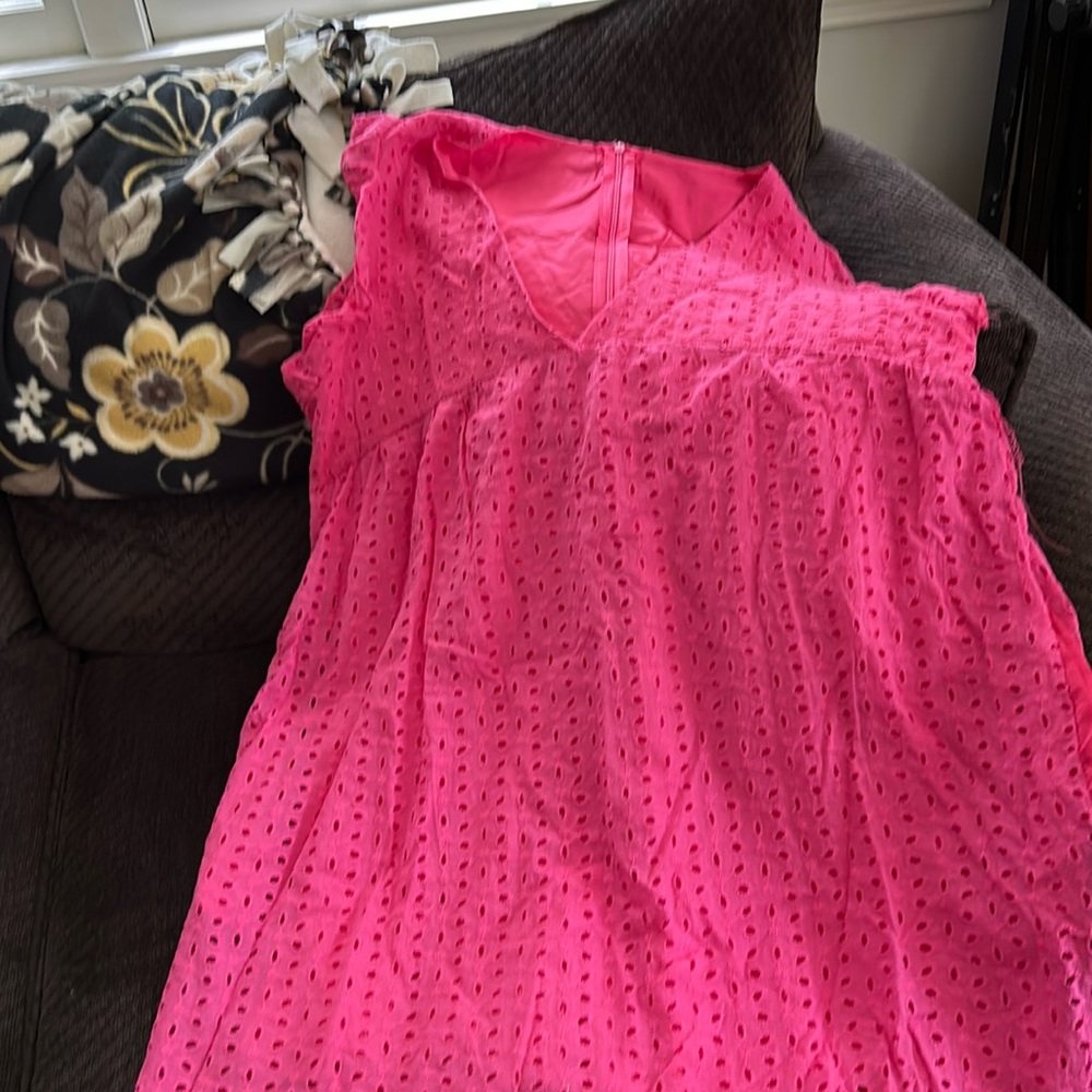 eyelet dress with shorts